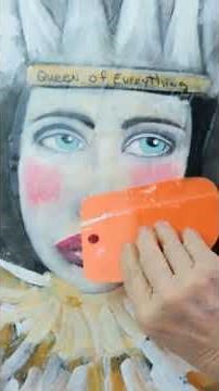 This crackle transformation is oddly satisfying #satisfying #acrylicpainting