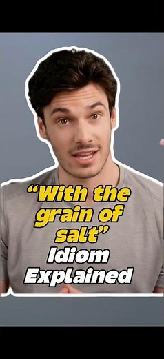 Take It with a Grain of Salt 🧂 English Idiom Meaning #english #englishgrammar