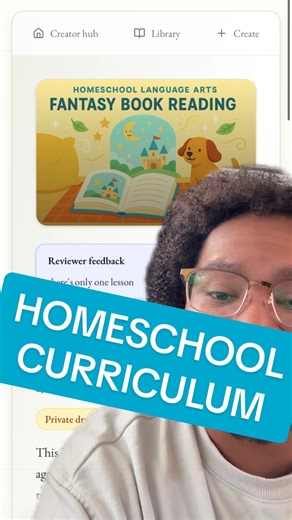 We are looking for everyone who is creating four homeschooling families to build this community curriculum library we want creative we want past educators we want homeschooling families who have created things that work, and if you’re looking to contribute, we make it super easy now you have a creative page that you can share to your people and link people back to. We’re creating just all kinds of tools for homeschooling families to get started to make it easy to start homeschooling so if you’re