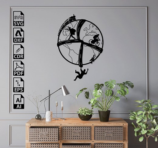 Earth Globe Laser Cut File: World Map SVG, CNC, Cricut (digital Download) - Etsy