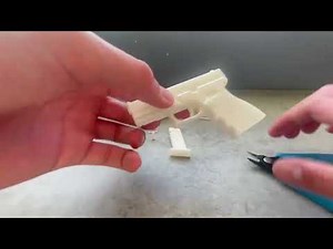 Glock 19 working 3d printed pistol with holster