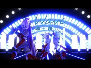 [360 3D VR MMD] Wave [Miku Luka Rin | Santa Bikini] ||4K 60fps||