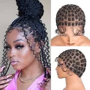 Braided Wig Cap With Baby Hair Crochet Wig Cap For Crochet Braids Hair Glueless Double Full Hd Lace Wig Caps For Black Women (Human Baby Hair-125)