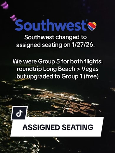 🧑‍✈️This is our experience with @Southwest Airlines since they changed to assigned seating. We have A-List status via Chase Sapphire Reserve ($75K spent in a calendar year) which means we will board no later than group 5. We got boarding group 5 both times we checked in, one time right when check-in opened, the other like 5 minutes after. Please note we got a text message that overhead bin space may run out for Group 7 & 8 and urged us to check-in a bag. On the flight to Vegas, I remembered we 