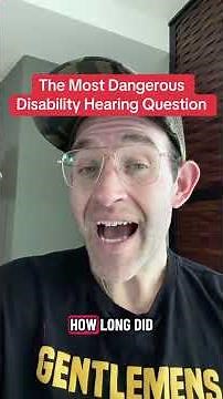 Disability Hearing? DON'T Fall for This Question #disability #legal #protection