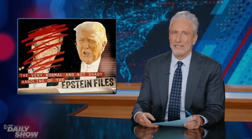 Jon Stewart Addresses Bombshell Epstein Emails: “You Know It’s Real Because Trump’s Allies Are Working Overtime To Distract”
