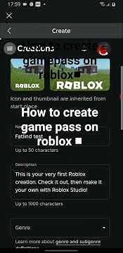 How to create gamepass on roblox