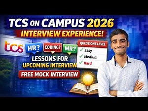 TCS On Campus 2026 Interview Experience | HR, Coding & MR Questions #tcsnqt2026