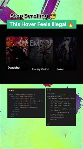 3D Tilt Card with Parallax Hover Magic ✨ #css #uidesign #webdesign #coding