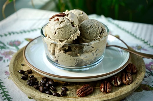 Two Vegan Ice Creams: Butter Pecan & Coffee - The Whole Food Plant Based Cooking Show