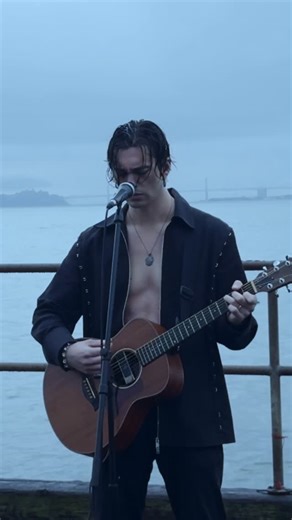 Christopher Kenji on Instagram: "Just dropped a very cold and rainy live cover of Radiohead’s “Creep” filmed during a storm at Fort Baker Pier. I gave my all for this one. Hope you like it 🖤 #creep #radiohead"