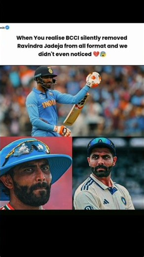 When You realise BCCI silently removed Ravindra Jadeja from all format and we didn't even noticed 💔