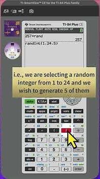 TI-84: Set Seed for random integers (randInt)