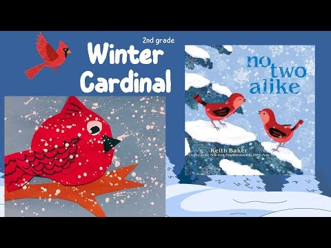 2nd Grade Cardinal Winter Art | COLOR, VALUE & TEXTURE with Splatter Paint Snow