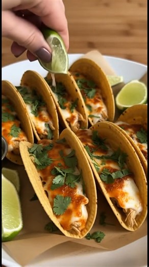 Best Chicken Tacos Ingredients Makes 6 servings 4 cups shredded chicken 1/2 - 1 small onion (small diced) 1 lime (juiced) 12 6-inch corn tortillas 1-2 cups shredded Mexican cheese blend (8-ounces, divided) 7-8 ounces Green chile enchilada sauce (this will be about half a 15 ounce can) 1 teaspoon garlic powder (or 3-4 minced garlic cloves) 1/2 teaspoon onion powder 1/2 - 1 teaspoon kosher salt Spray oil #BestChickenTacos #TacoTuesday #FoodieFavorites #DeliciousEats #TacoLovers #Christmas2025 #Chr