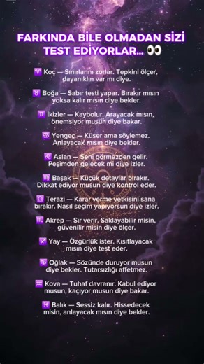 BURÇLAR FARKINDA OLMADAN SENİ NASIL TEST EDER?