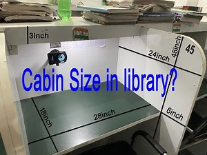 Library desk size