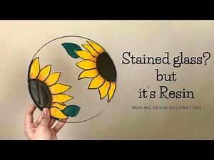Resin stained glass art | looks like stained glass but it’s Epoxy Resin + making resin clay mold