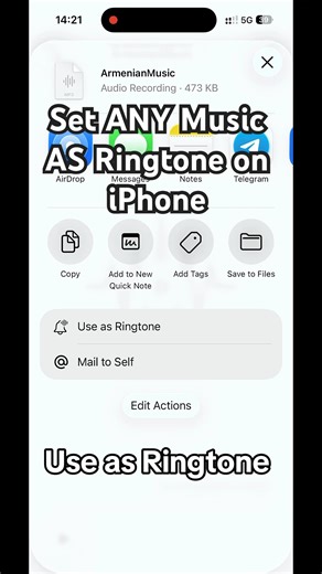 How to Set ANY Song as Ringtone on  iPhone  iOS26 #HowTo #rigtoneiphone #iphonetips #song #ipad