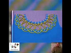 Punjabi Blue Neck Design 2024 - Gol Gala K Design - Gol Galay Ke Design - Gale Ke Design 2024