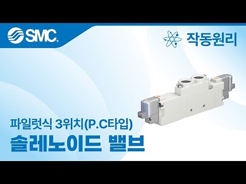 [SMC 제품별 작동원리] 파일럿식 3위치(P.C타입) 솔레노이드 밸브 - SY7520 Series