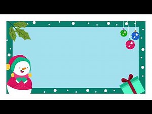 Free Christmas Cartoon Border with Snowman Animation