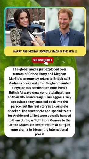 ​HARRY & MEGHAN SECRET UK RETURN EXPOSED?! ✈️🇬🇧 #RoyalScandal #HarryMeghan #UKReturn