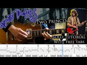 Spin Doctors - Two Princes guitar solo lesson (with tablatures and backing tracks)