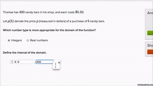 Worked example: determining domain word problem (positive integers)