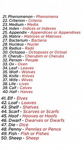 3.6M views · 16K reactions | 50 Irregular Plurals in English | Sophai Creator Share | Facebook