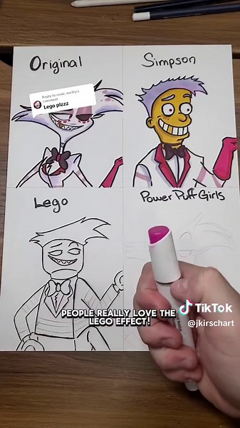 Replying to @rosie..lov3ly Drawing Angel Dust as a Lego Character! #Lego #angeldust #hazbinhotel #fypシ #drawing #art #fyp #legotiktok