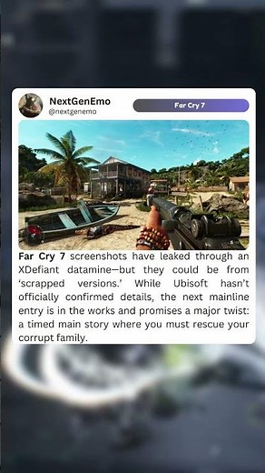 far cry 7 screenshots have leaked through an xdefiant datamine bit could be scrapped #farcry #gaming