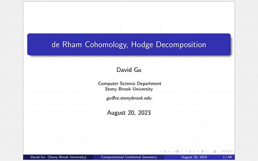 de Rham Cohomology, Hodge Decomposition
