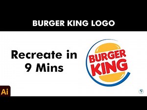 BURGER KING LOGO Recreate in 9 mins | Beginners | Adobe #logodesign #illustrator | S Graphic Design