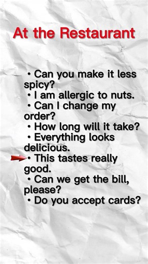 8 English Sentences at a Restaurant | Learn Real-Life English Conversations #english #learnenglish