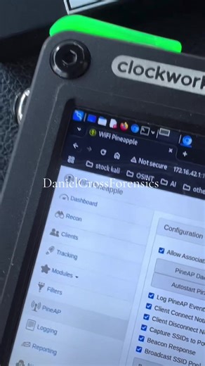 The newest way to hunt down a #wifipineapple is with the m5stack #cardputer running nemofirmware by 4x0nn 💪💪💪killer edition to any m5Stack product including the #m5stick and #m5stickplus2 🏴‍☠️🏴‍☠️ * It even shows signal strength (RSSI) so you can narrow your search and find the source #danielcrossforensics