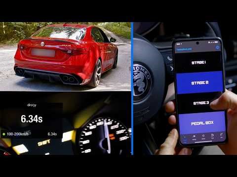 TuningHost App Map Switch Alfa Romeo Giulia Quadrifoglio Stage1/Stock, Benzin→E85, POP&BANG ON/OFF..
