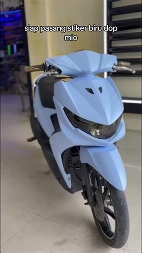 siap pasang stiker birudop kereta mio #keretamio #miopasangstikerbirudop #birudolphin💙🐬