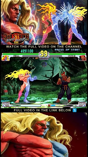 Gill vs Akuma in Street Fighter 3rd Strike #retrogaming #streetfighter #viralreels #viralshorts