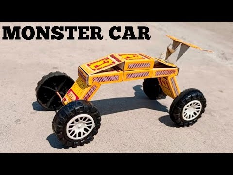 Diy Monster Truck from matches box 😱 | how to make monster truck from matches box 😍
