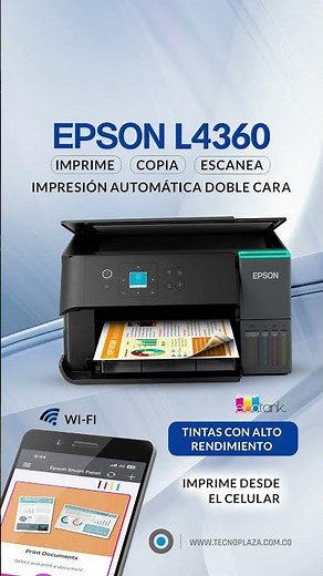 Impresora Epson EcoTank L4360 | Impresión Automática Doble Cara, imprime, copia y escanea