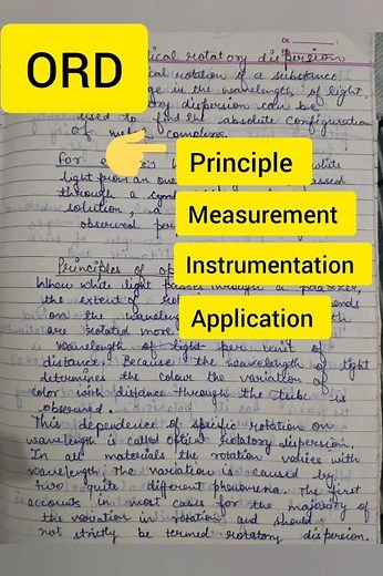 ORD , principle measurement application #spectroscopy #chemistry #shorts