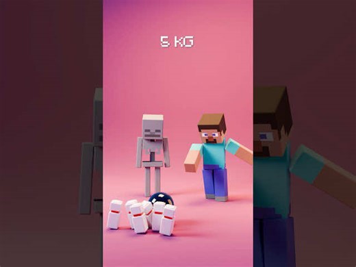 🍿 Let’s Play Bowling 🎳#minecraft #foryou #game #minecraftanimation #edit