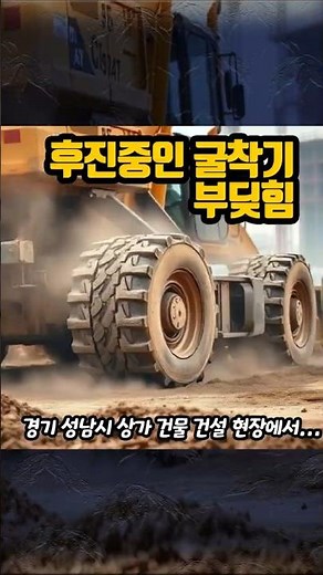 TBM안전교육자료 - 굴착기 후진 중 부딪힘 사고 #shorts
