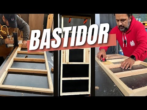 Assembling a frame for a drum door #doorassembly #doormaking #carpentryworkshop