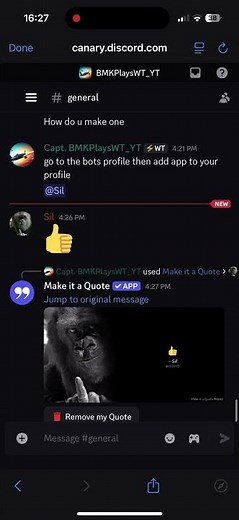 How to use Discord’s Make it a Quote App! (For @Sil on discord)