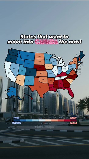 USA states that want to move the most #world #worldmap #usa #map #maps #mapping #country #geography #flag #foryou #fyp