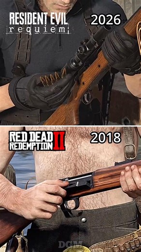 Resident Evil Requiem (2026) vs Red Dead Redemption 2 (2018) - Reload Animations #ResidentEvil #ResidentEvilRequiem #reddeadredemption2 #RDR #fyp #gaming | DarkGame-Master