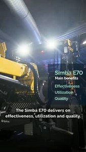 The new Simba E70 S delivers on effectiveness, utilization and quality – the three most driving factors improving our customers’ productivity. Stay tuned for the full walkaround video, coming soon! Meanwhile, read more about this fresh launch here: https://www.epiroc.com/en-uk/products/drill-rigs/production-drill-rigs/simba-e70-s #epirocunderground #productiondrilling #simba #automation #simbae70s | Epiroc Underground Mining and Tunneling