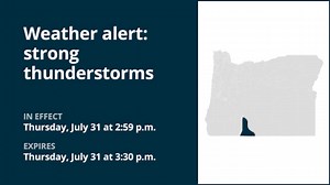 Marble-sized hail expected with thunderstorms in Klamath Basin Thursday – gusts to hit 30 mph